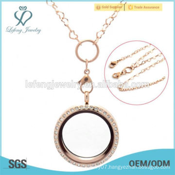 3.6mm 18" +2" wholesale rose gold stainless steel metal pendant chain necklace